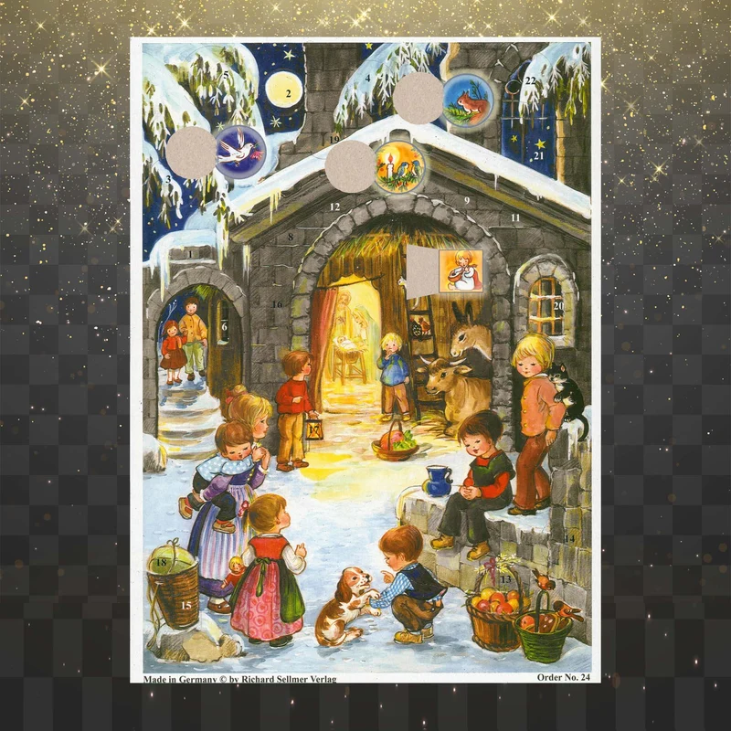 A4 Advent calendar “At the Stable”