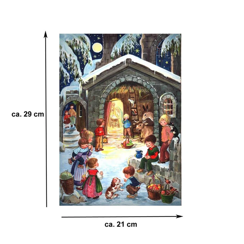 A4 Advent calendar “At the Stable”