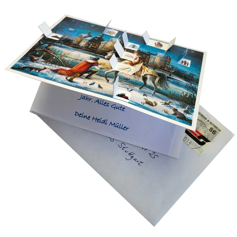 Postcard Advent calendar “Moritzburg”