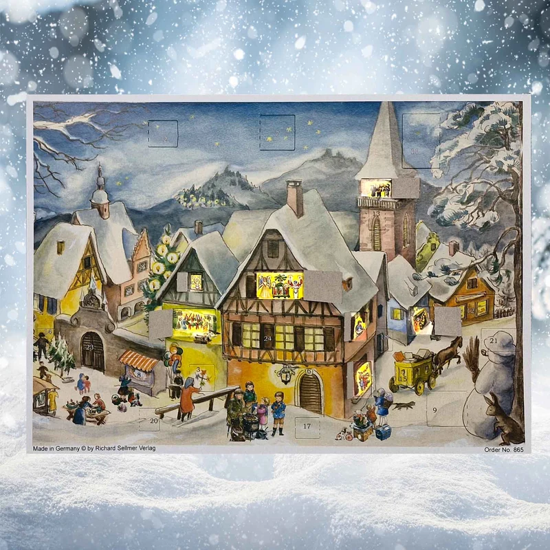 A4 advent calendar “Snowy Village”