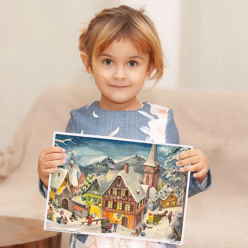 A4 advent calendar “Snowy Village”
