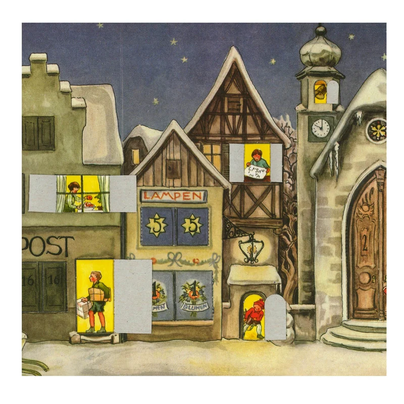 Advent calendar “The Little Town” from 1946