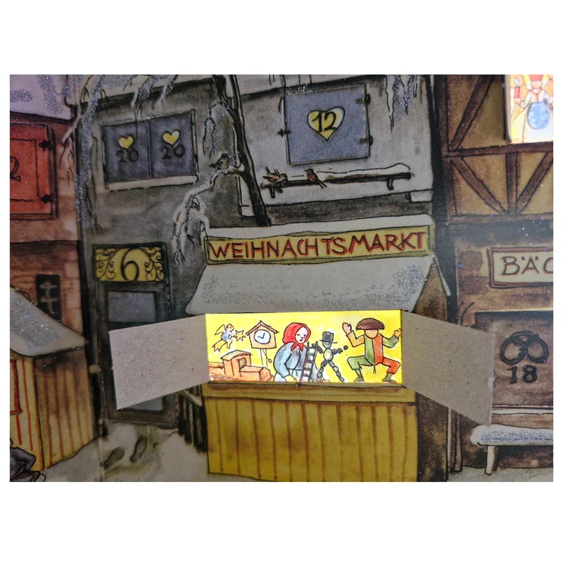 Advent calendar “The Little Town” from 1946