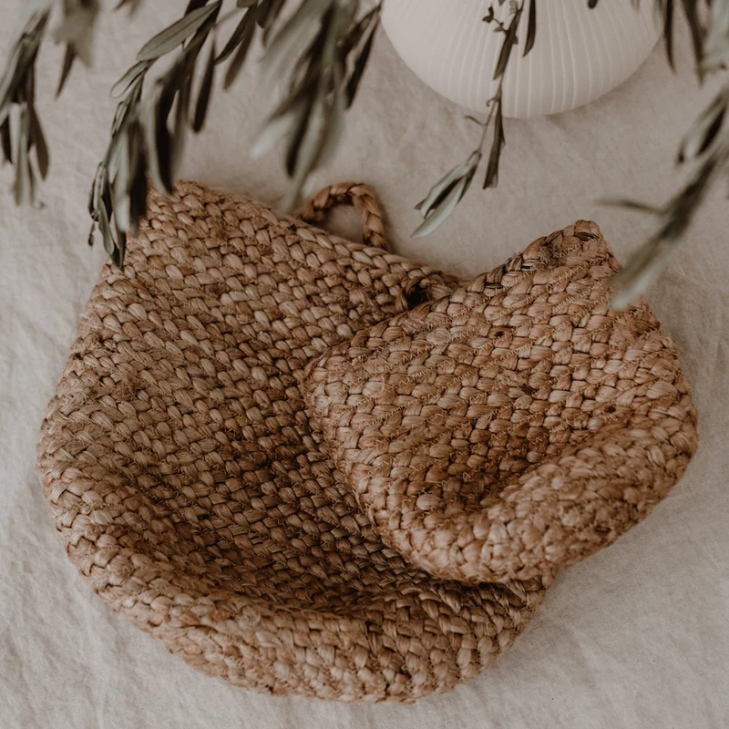 Eulenschnitt Aufbewahrungskorb aus Jute mittel