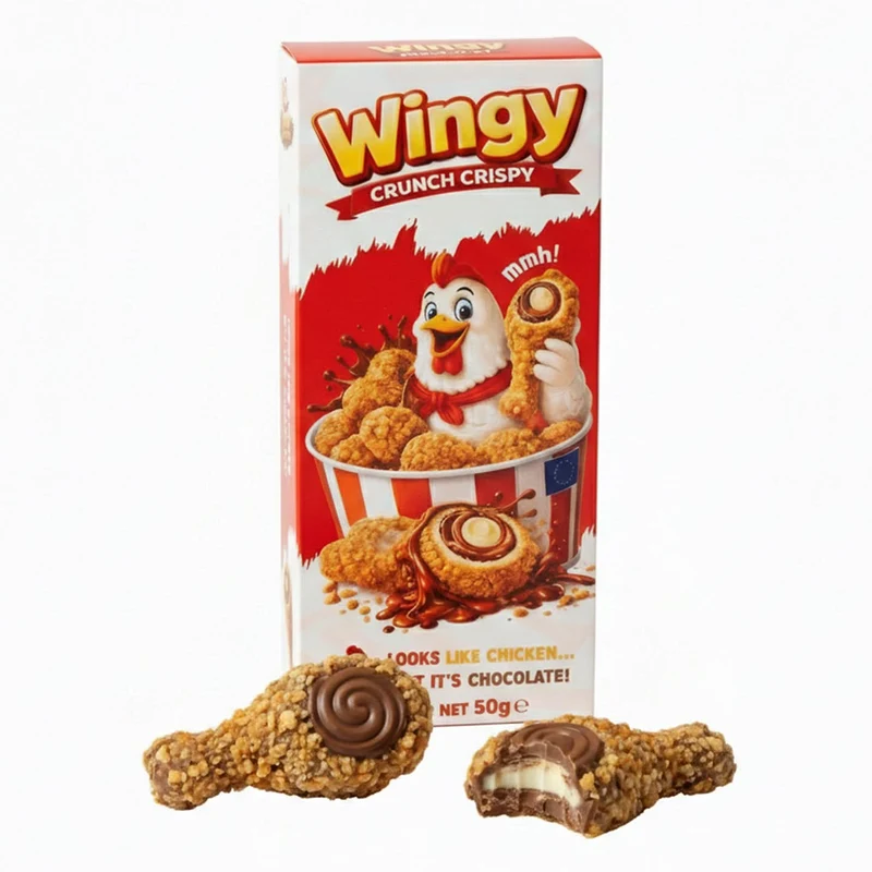 Wingy Crunch Crispy Schokolade 50g – Fun Snack