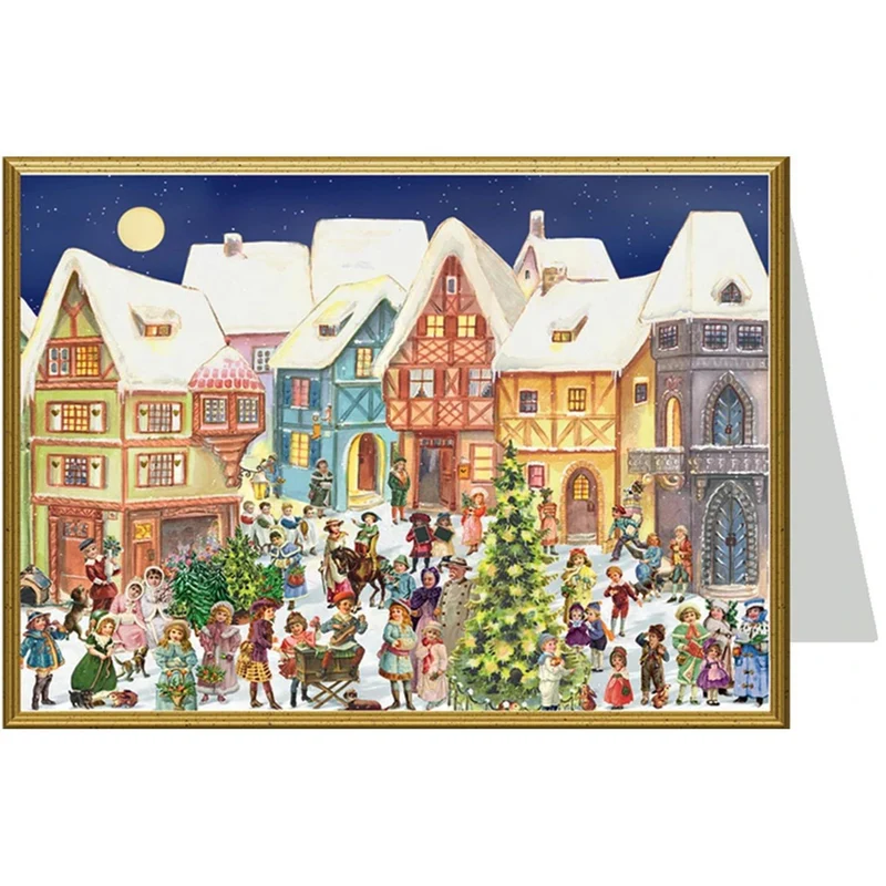 Christmas card “Old Town Idyllic Scene”