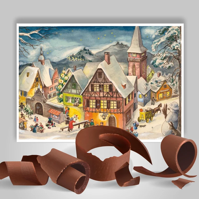 Chocolate Advent calendar “Snow-Covered Village”
