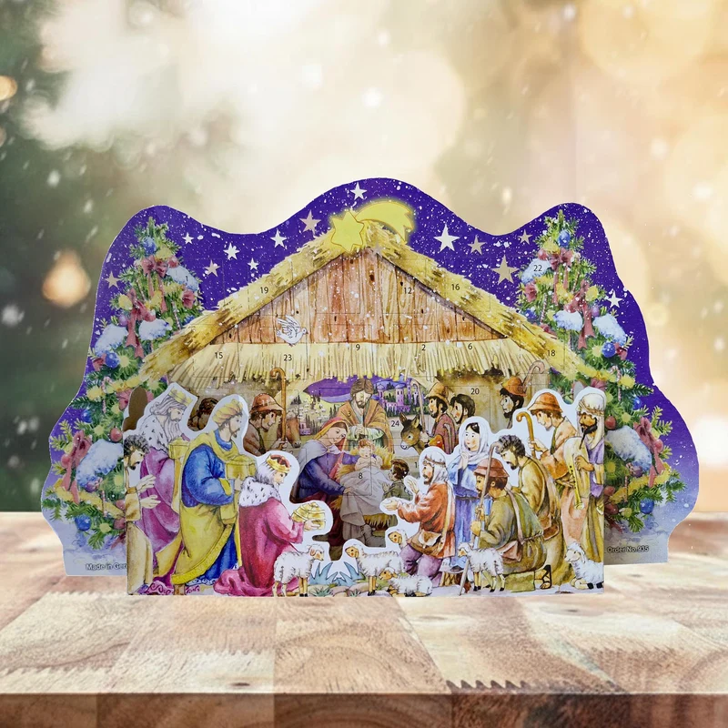 Standing Advent calendar “At the Nativity Scene”