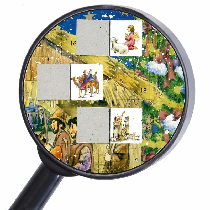 Standing Advent calendar “At the Nativity Scene”