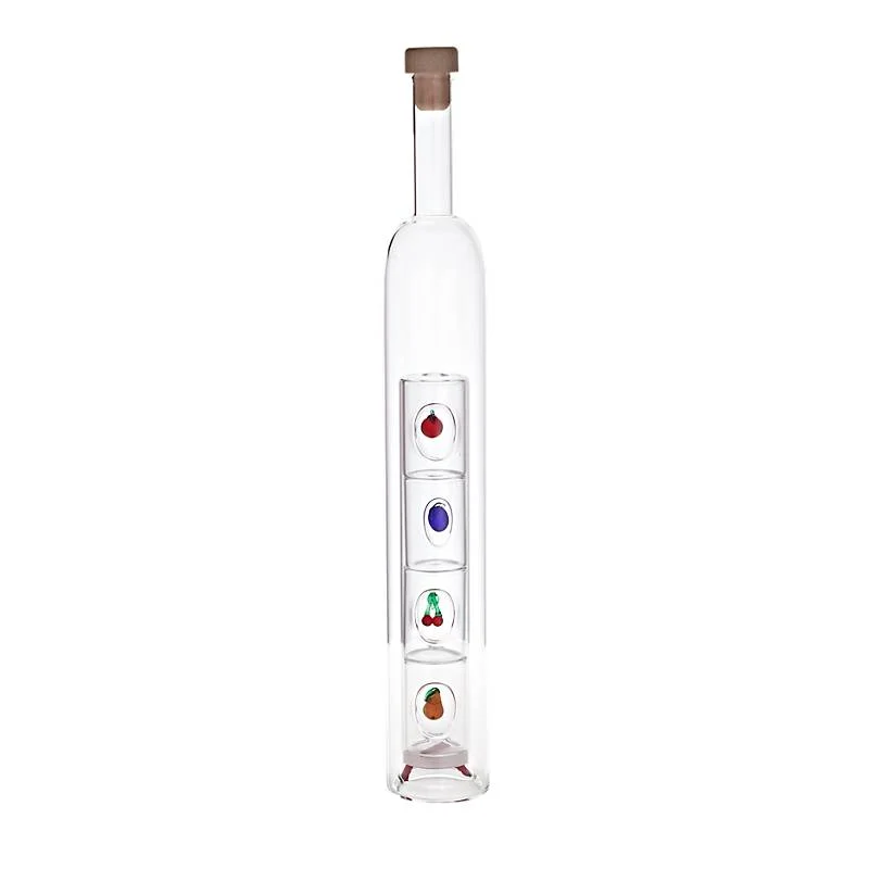Geschenkflasche Früchte Flasche mit Gläsern 375ml