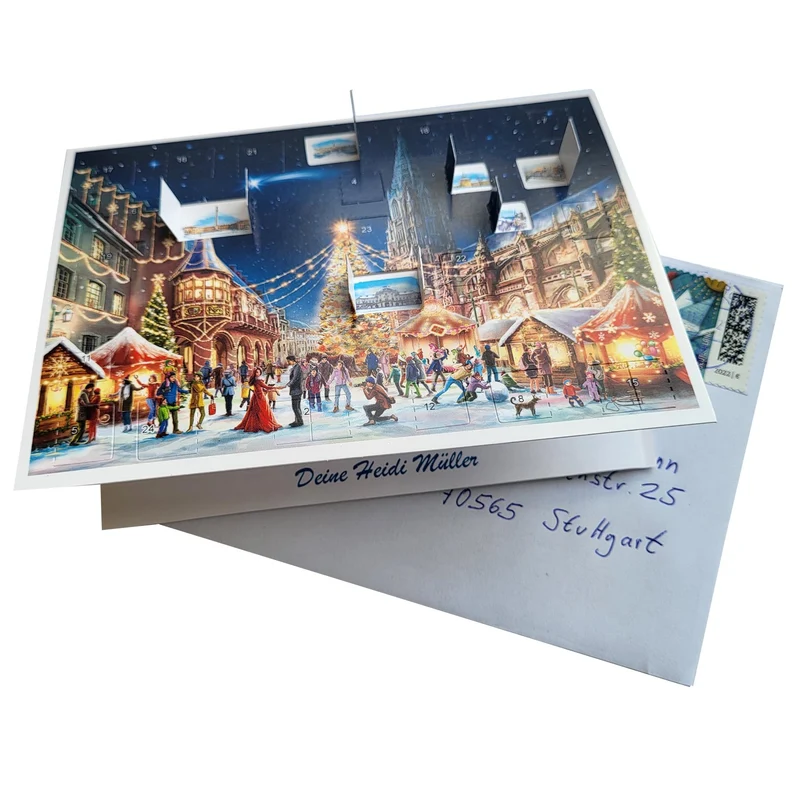 Postcard Advent calendar “Freiburg Minster”