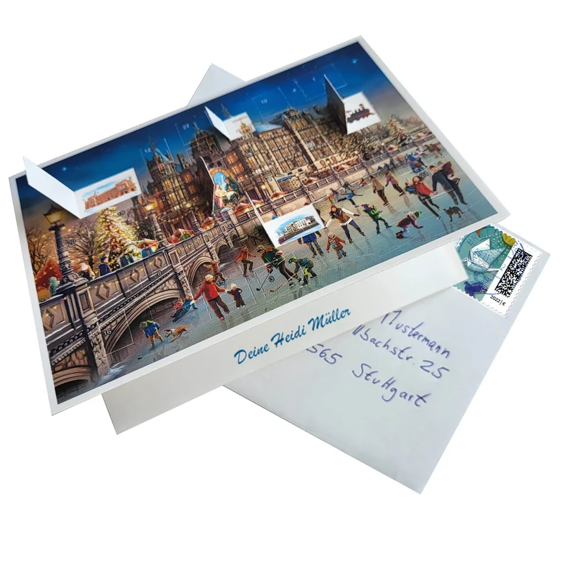 Postcard Advent calendar “Schwerin Palace”