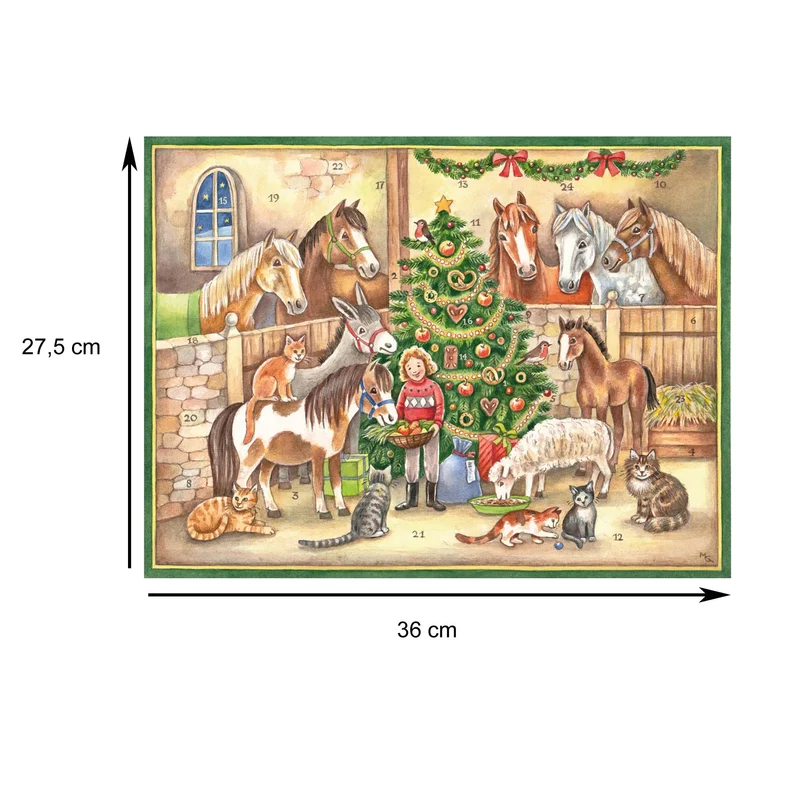 Horse Advent calendar “In the Stable”