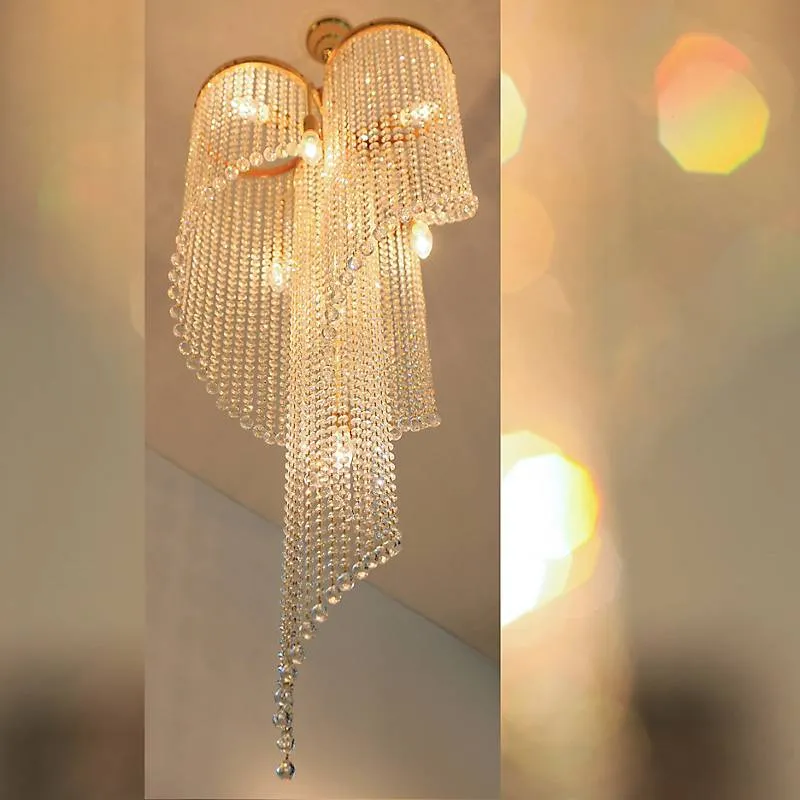 Kronleuchter Cressida Erleuchtung, Gold/Transparent, aus Glas