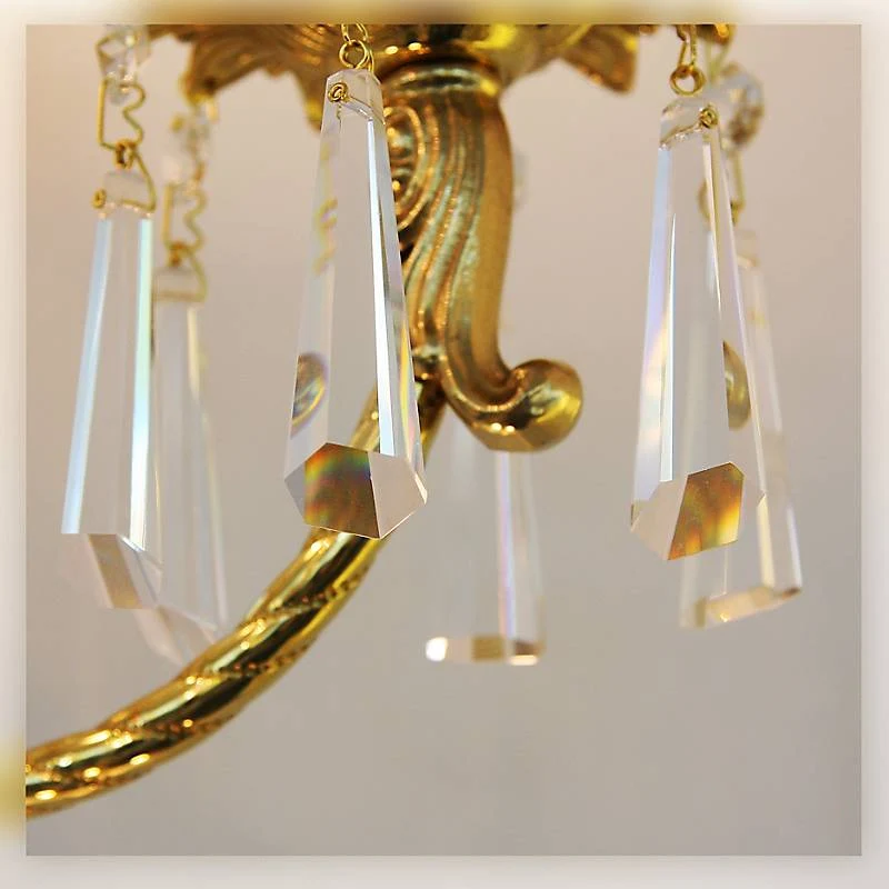 Wandleuchter Julia Erleuchtung, Gold/Transparent, aus Glas