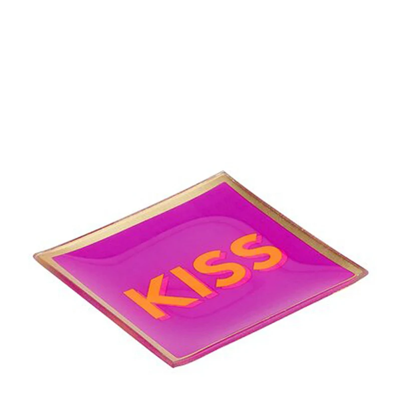 Glasteller Kiss pink klein