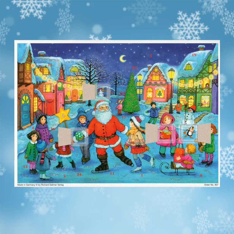 A4 Advent calendar “Ice Skating with Santa Claus”
