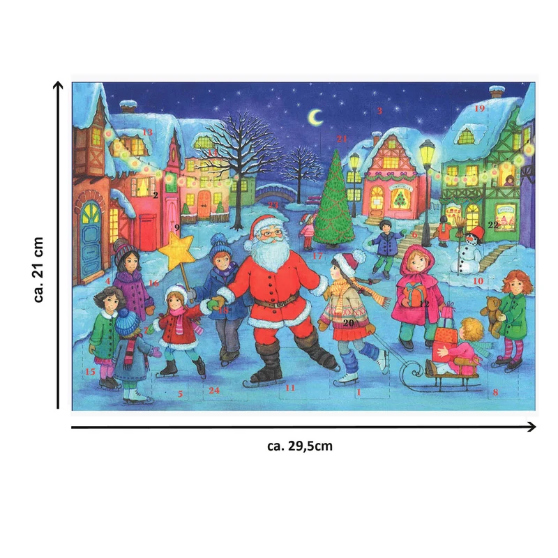 A4 Advent calendar “Ice Skating with Santa Claus”