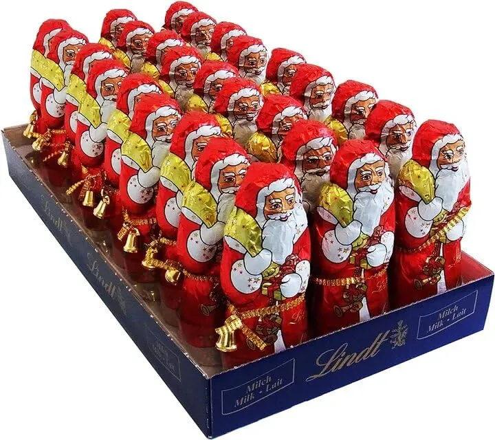 Lindt Weihnachtsmann Vollmilch-Schokolade – 33er Pack (33 × 70g)