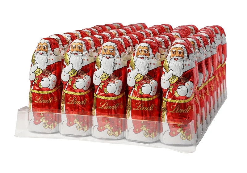 Lindt Weihnachtsmänner aus Alpenvollmilch – 45er Großpackung (45 × 40g)
