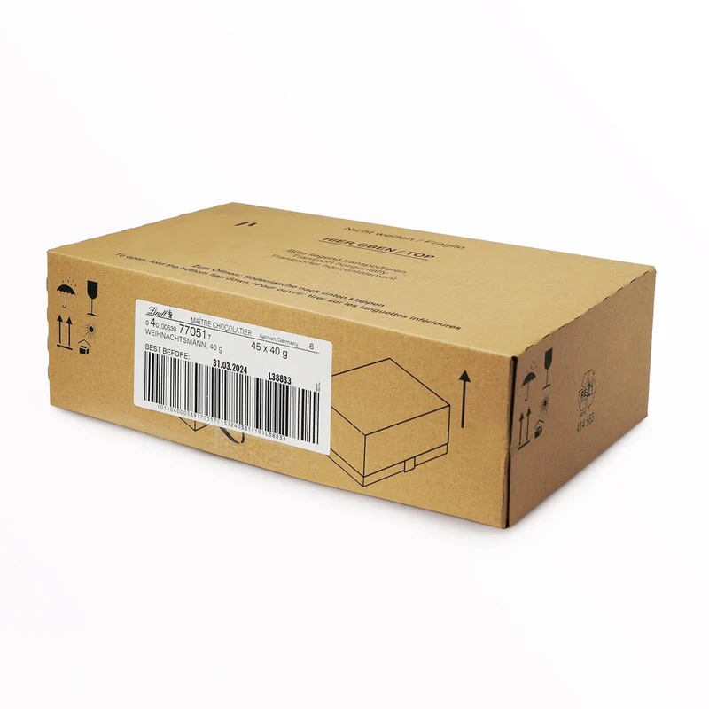 Lindt Weihnachtsmänner aus Alpenvollmilch – 45er Großpackung (45 × 40g)