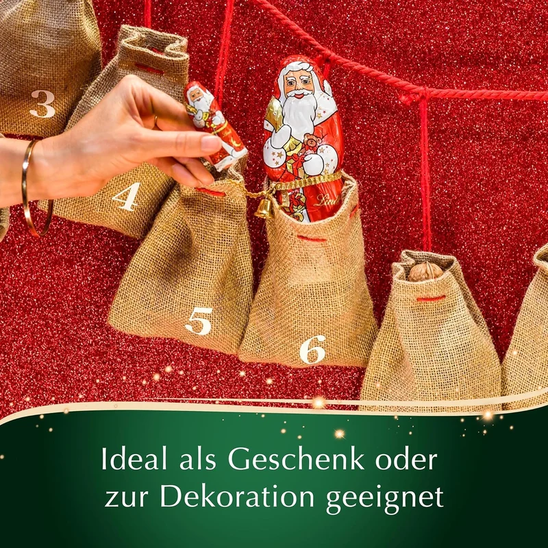 Lindt Weihnachtsmänner aus Alpenvollmilch – 45er Großpackung (45 × 40g)