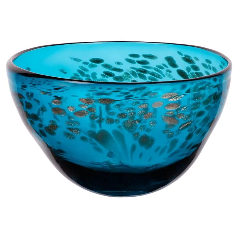 Glasschale Orient 24cm türkis, gold