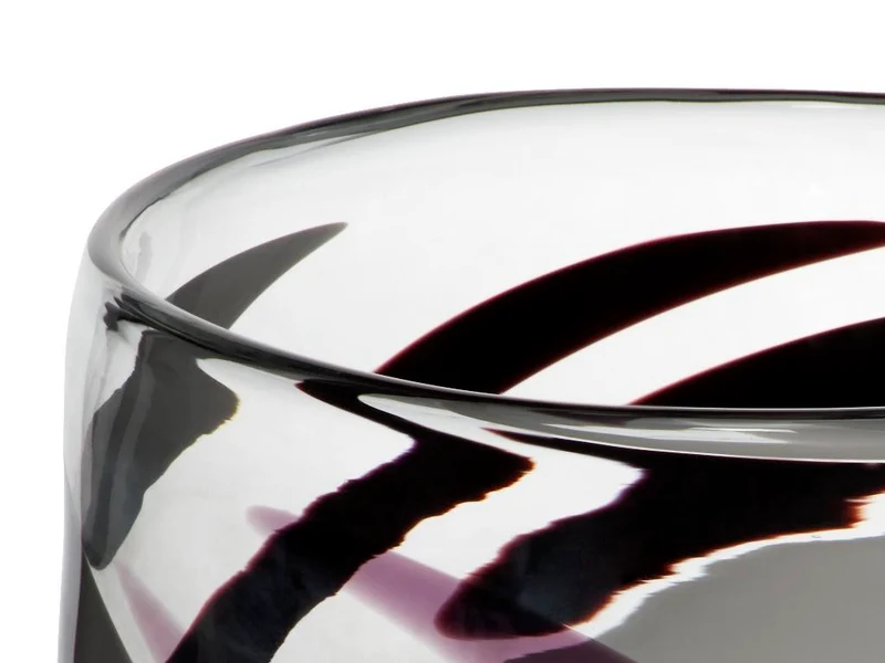 Glasschale Flame 21cm violett