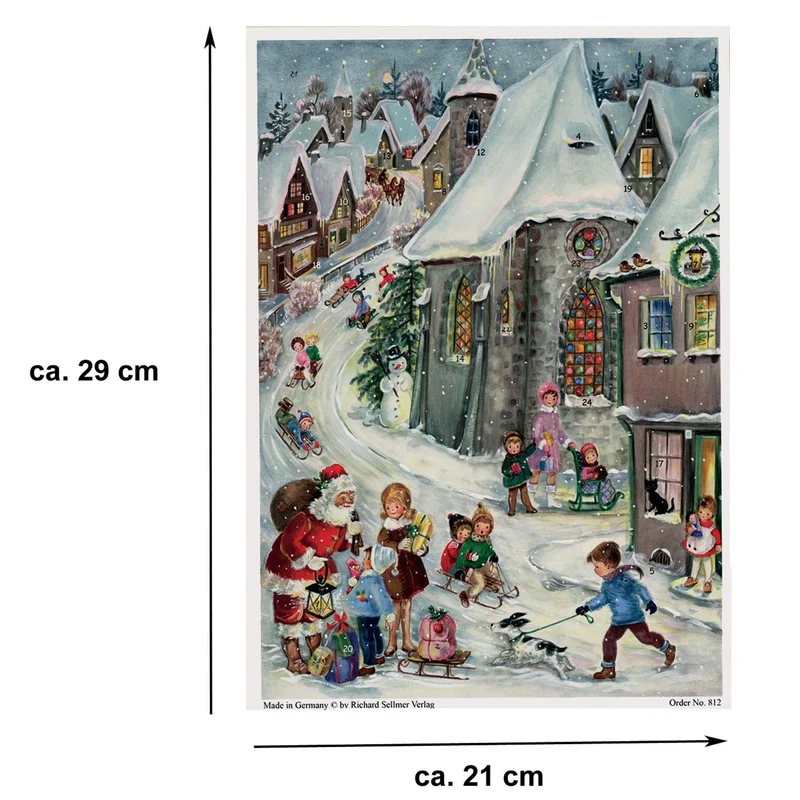 A4 Advent calendar “Sledding Fun”
