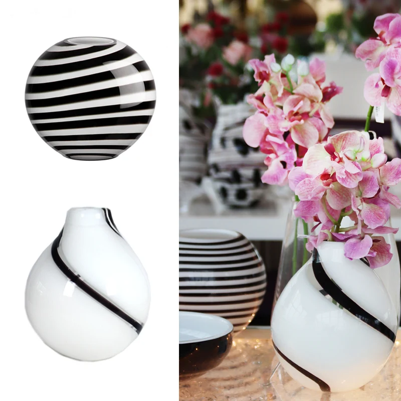Kugelvase Black & White 26cm