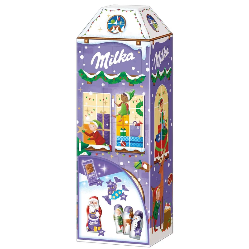 Milka 3D Haus Adventskalender 223g