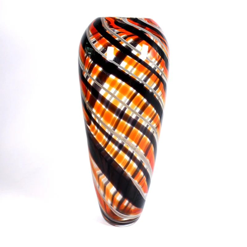 Glasvase Flame 36cm rot