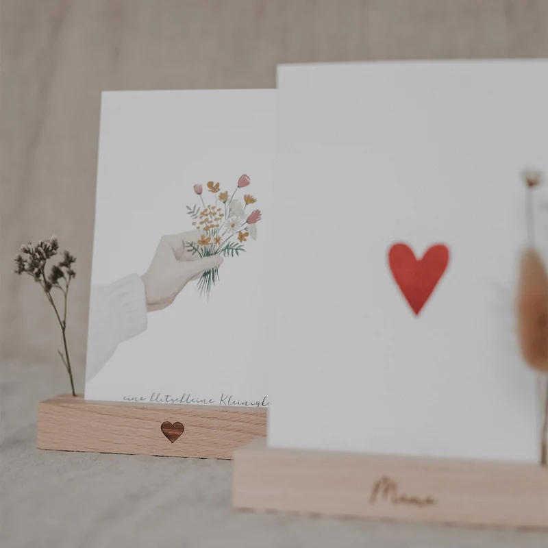 Eulenschnitt Karten- und Trockenblumenständer Mama 2er-Set 12 cm