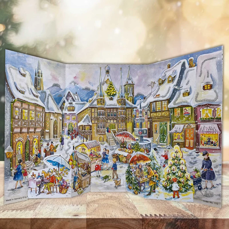 Standing Advent calendar “Old Town Scene”