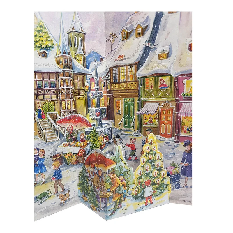 Standing Advent calendar “Old Town Scene”