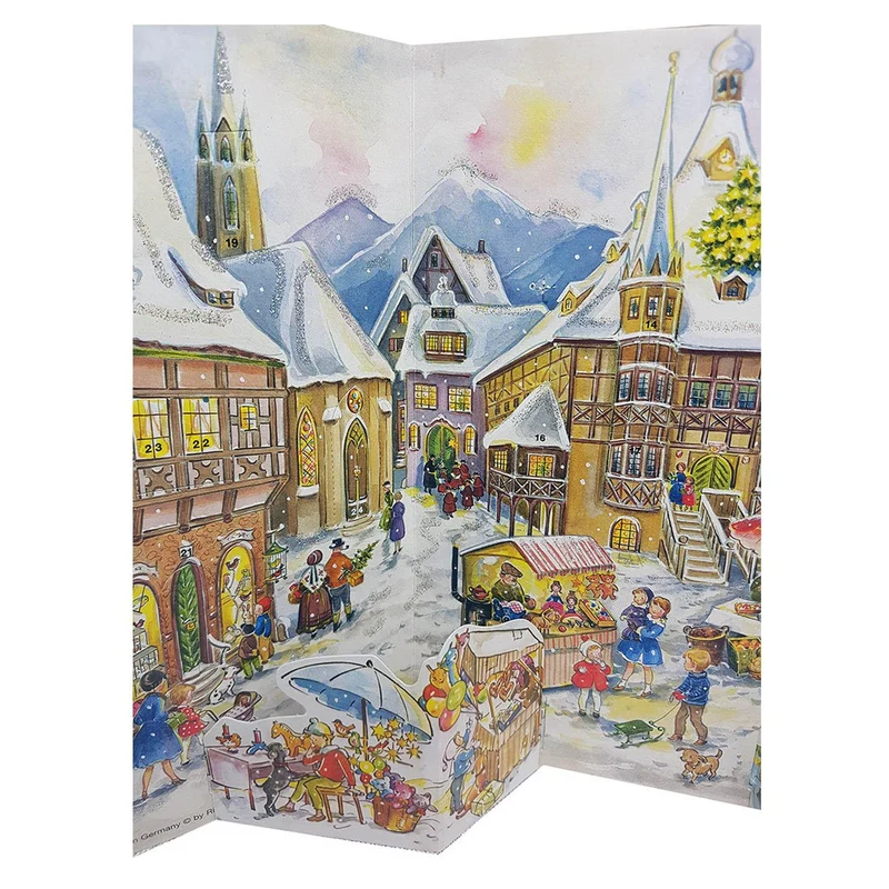 Standing Advent calendar “Old Town Scene”
