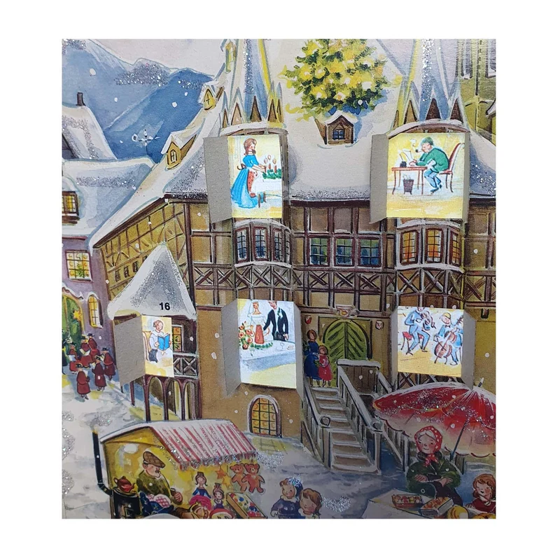 Standing Advent calendar “Old Town Scene”