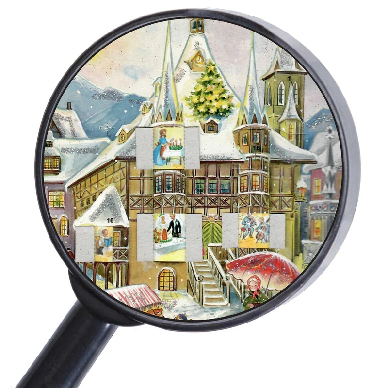 Standing Advent calendar “Old Town Scene”