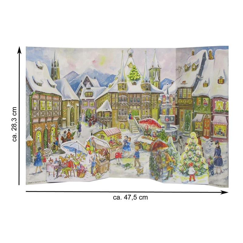 Standing Advent calendar “Old Town Scene”