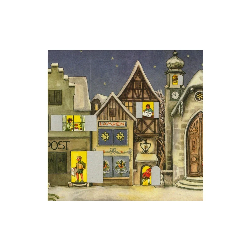 Postcard Advent calendar “The Little Town”