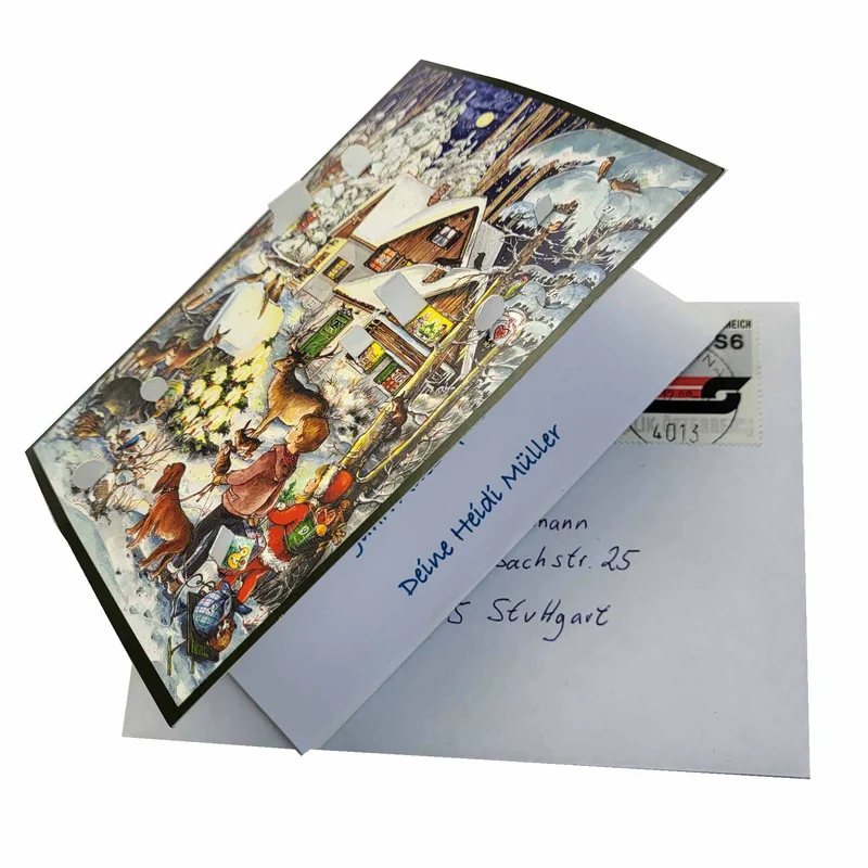 Postcard Advent calendar “Winter Among the Animals”