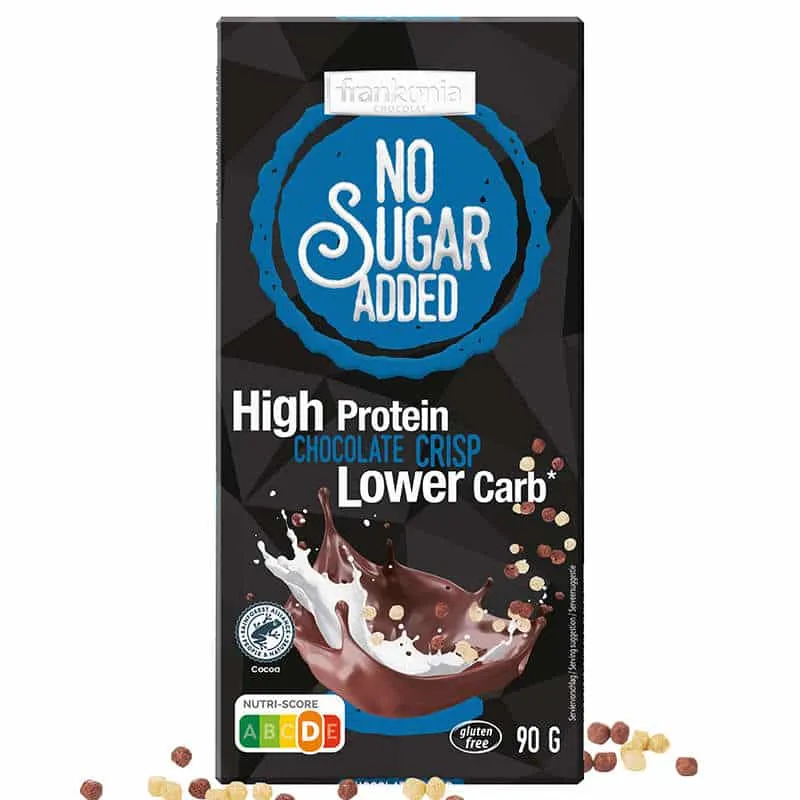 Frankonia No Sugar Added High Protein Chocolate Crisp Schokolade 90g