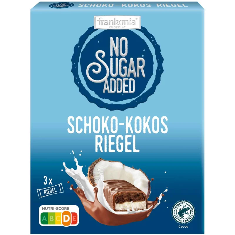 Frankonia No Sugar Added Schoko-Kokos Riegel 3x33,4g