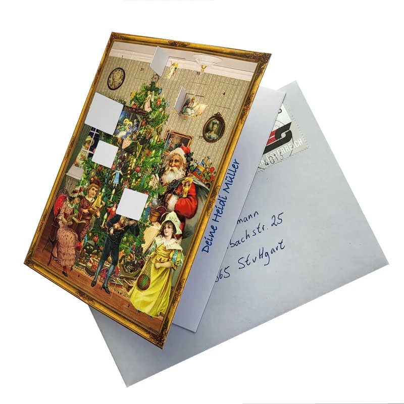 Postcard Advent calendar “Under the Christmas Tree”