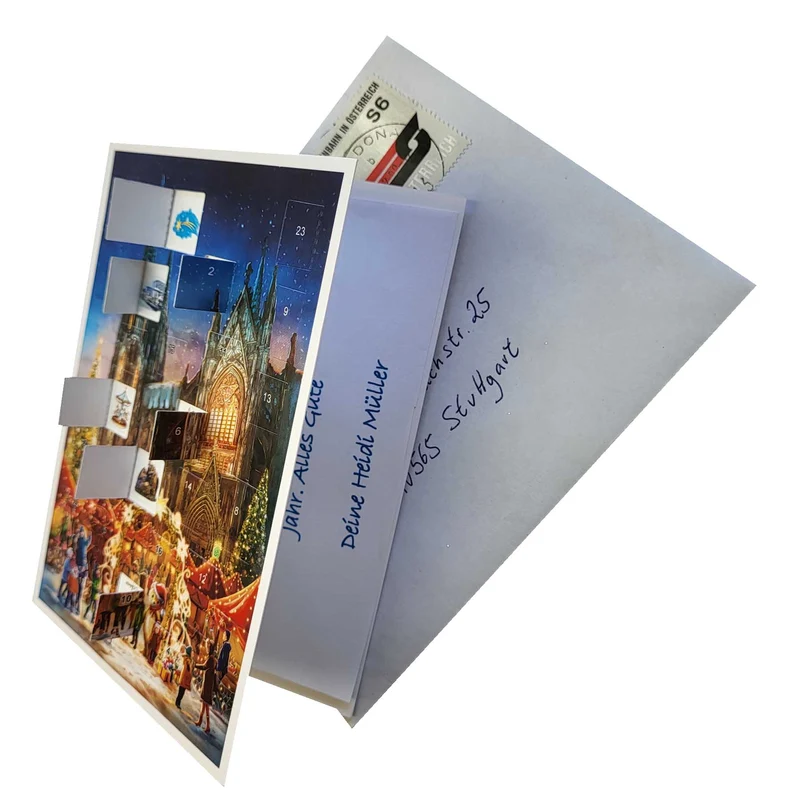 Postcard Advent calendar “Cologne Cathedral”
