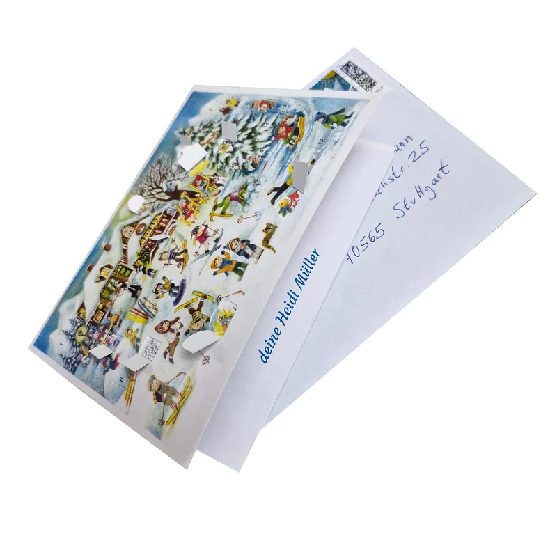 Postcard Advent calendar “Ski Lodge”