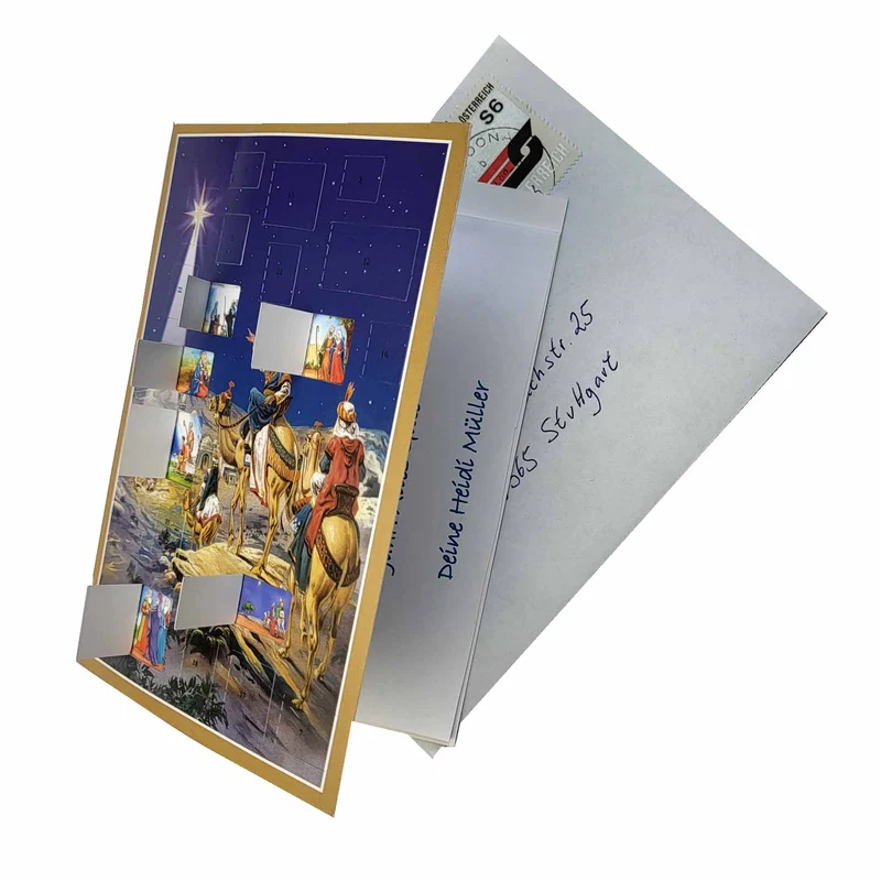Postcard Advent calendar “The Three Wise Men Follow the Star”