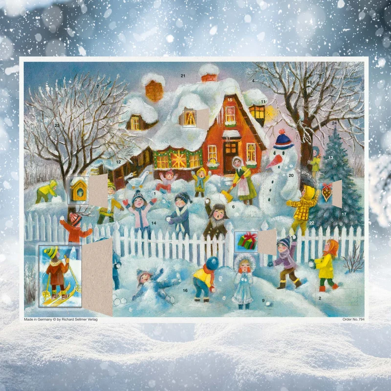Advent calendar “Snowball Fight in Front of the House”