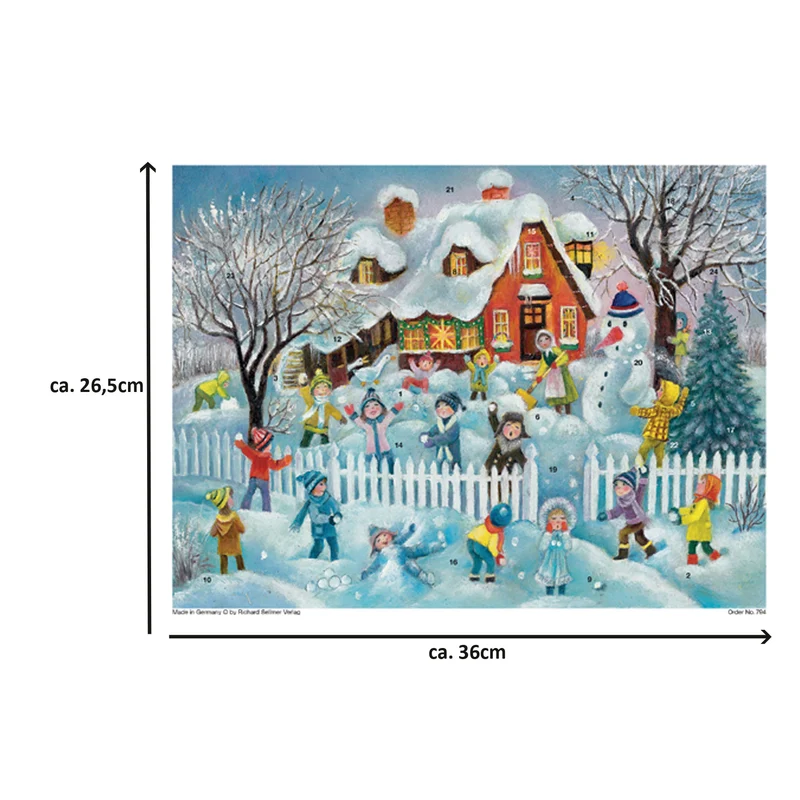 Advent calendar “Snowball Fight in Front of the House”