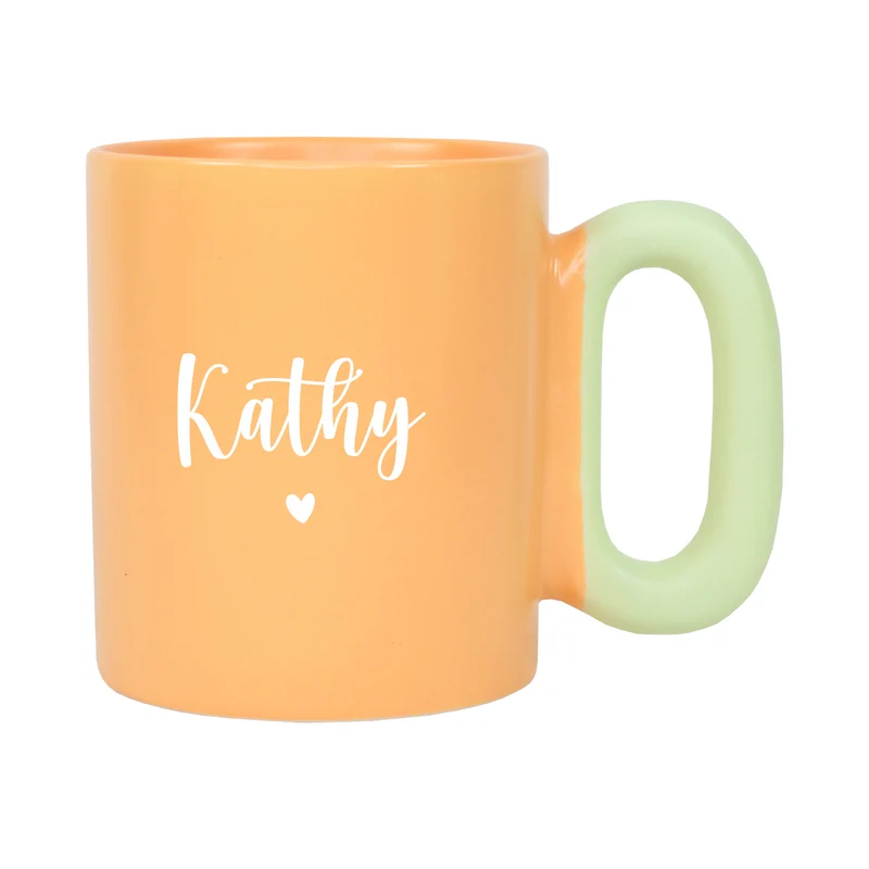 Personalisierte Tasse mit Name & Herz Motiv | Bunter Porzellan Kaffeebecher von Ritzenhoff & Breker